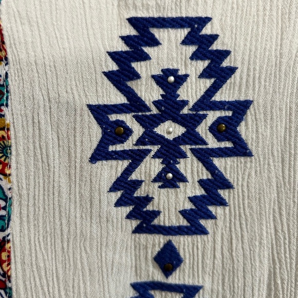 John Mark Aztec Print Sleeveless Tunic Large - Picture 7 of 8